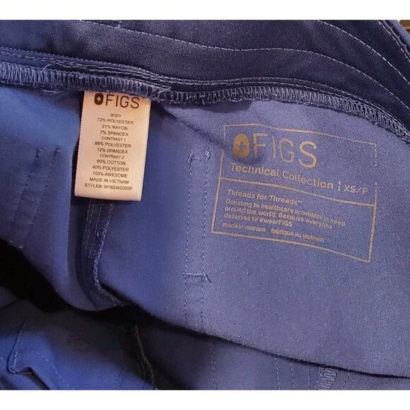 Lot of 4 Figs Zamora Jogger Scrub Pants XS Petite XS/P red coral blue teal - Picture 11 of 16